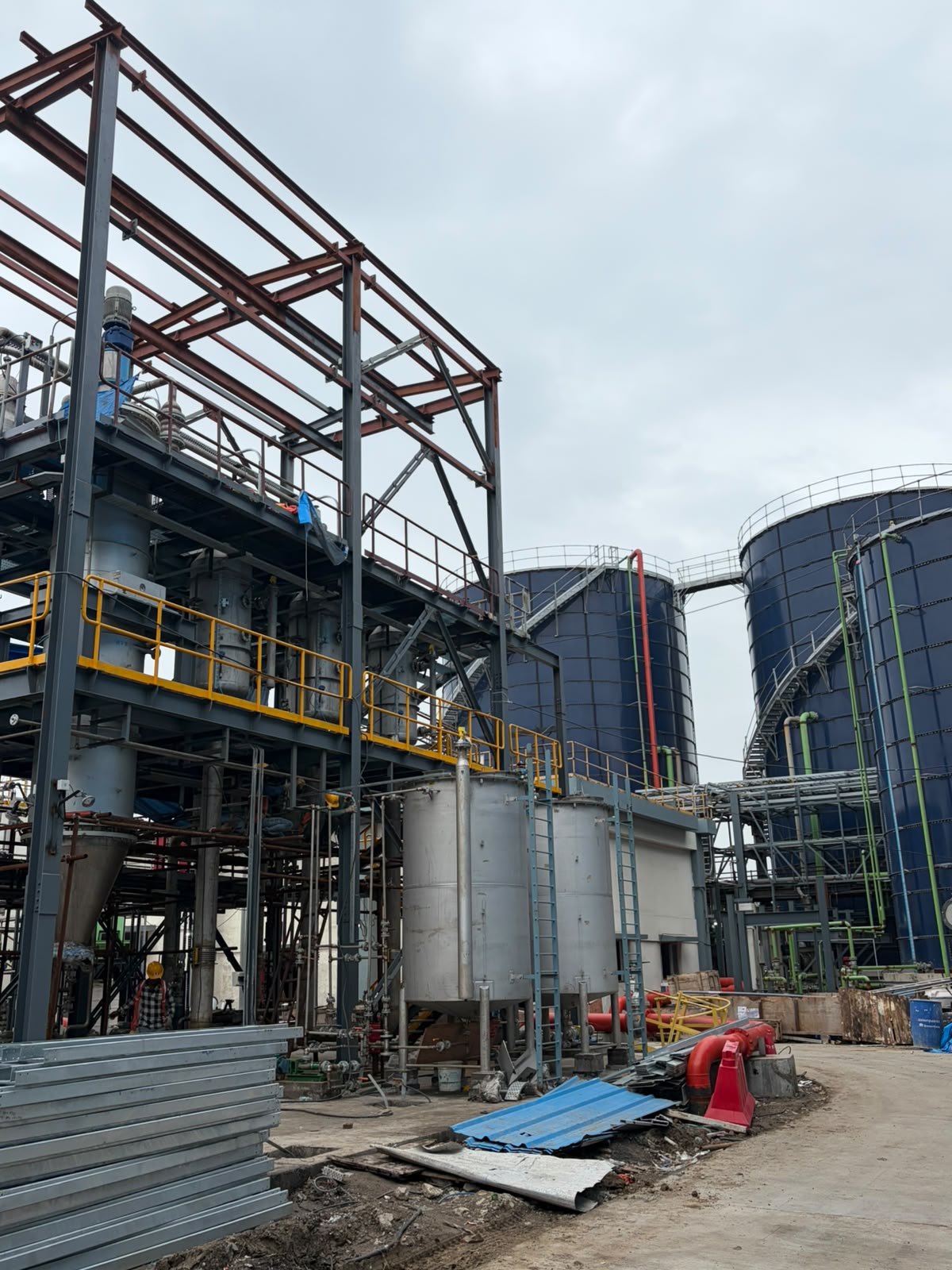 Cement and steel manufacturing plant